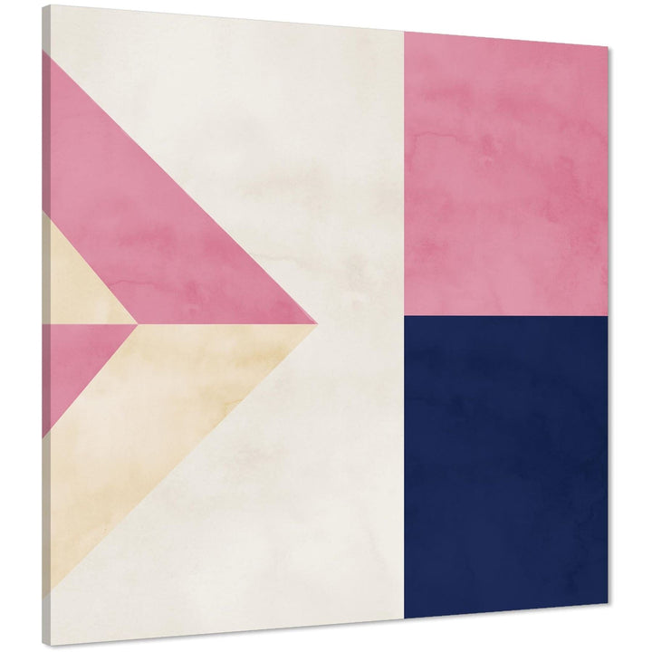 Abstract Pink Blue Graphic Canvas Art Prints - 11337