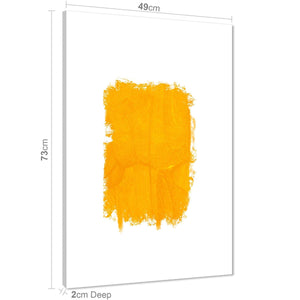 Abstract Orange Brushstrokes Watercolour Canvas Art Pictures