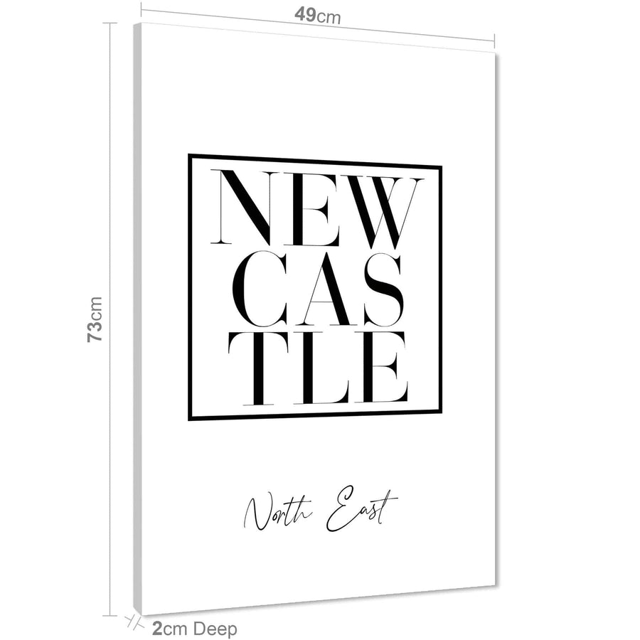 Newcastle Canvas Art Prints Cities Black and White