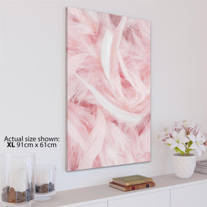 Abstract Pink Feathers Canvas Wall Art Print