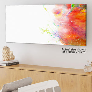 Abstract Multi Coloured Watercolour Brushstrokes Framed Wall Art Picture