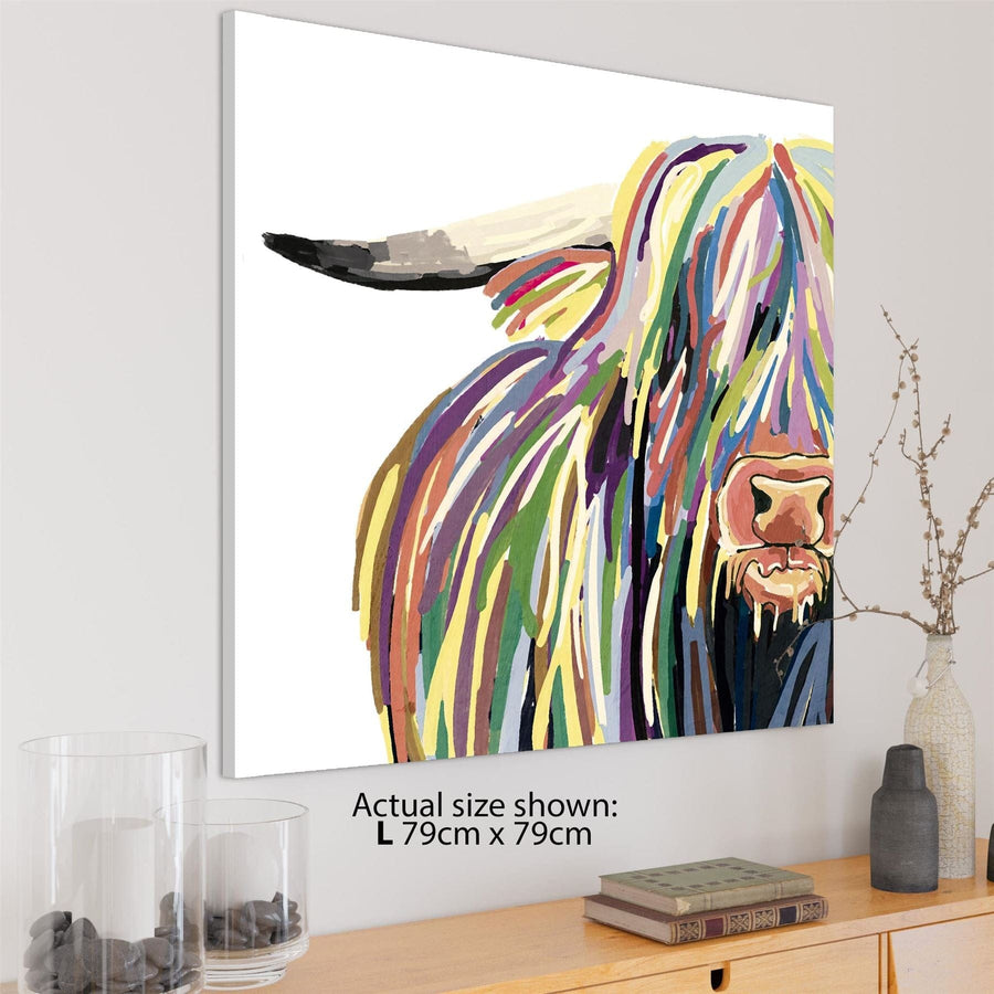 Cow Canvas Art Prints - Multicoloured