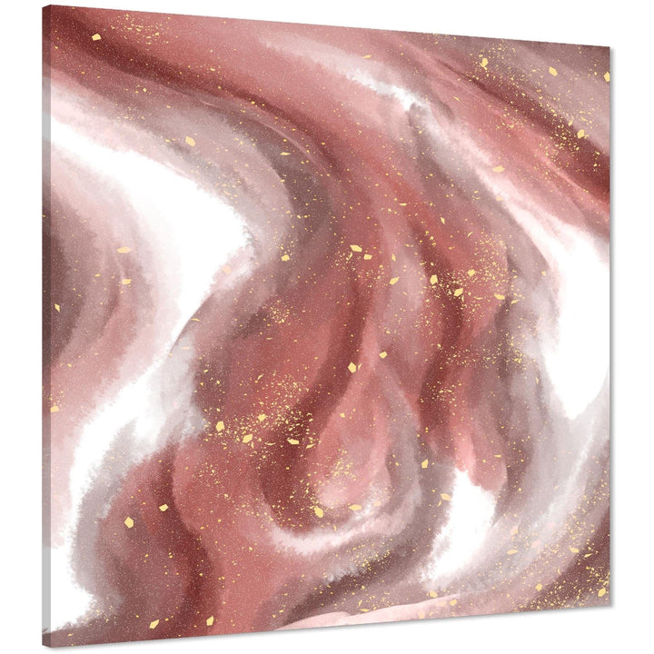 Abstract Pink White Watercolour Brushstrokes Canvas Wall Art Picture - 11316