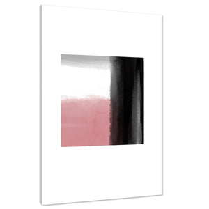 Abstract Blush Pink Grey Artwork Canvas Wall Art Print