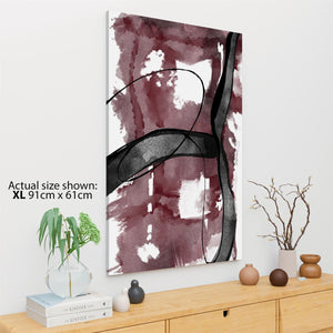 Abstract Red Black Graphic Canvas Art Pictures