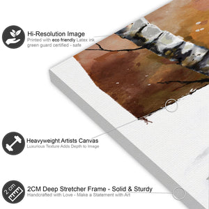 Birch Trees Canvas Art Pictures Brown White