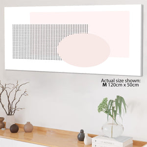 Abstract Blush Pink White Design Canvas Wall Art Print