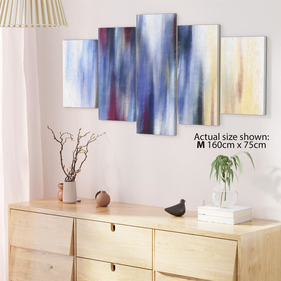 Abstract Multi Coloured Brush Strokes Canvas Art Prints