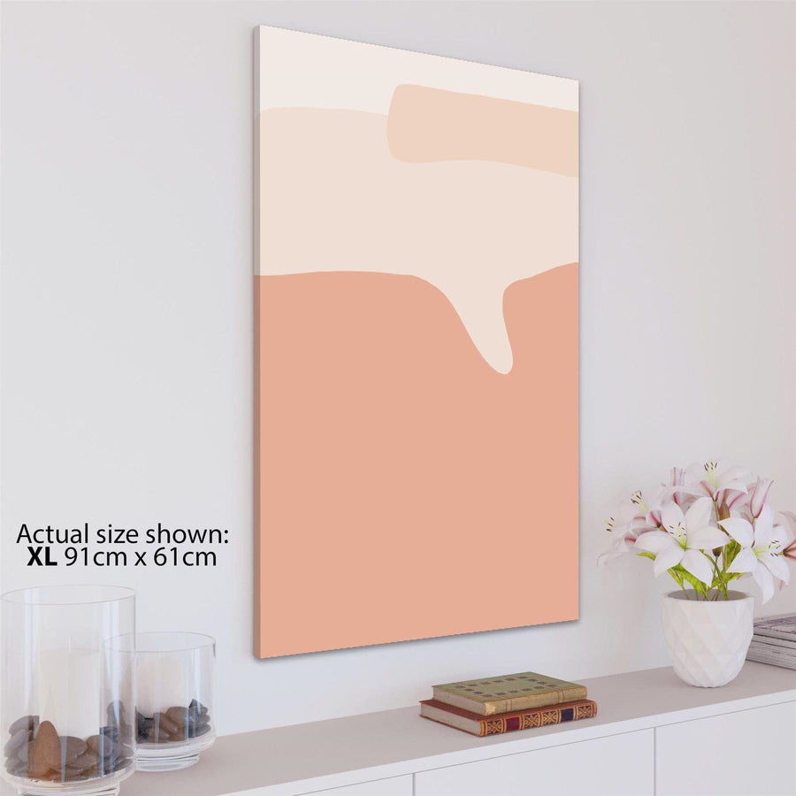 Abstract Pale Pink Artwork Framed Art Pictures