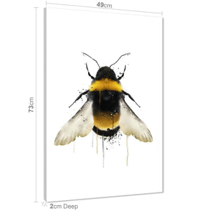Bee Canvas Art Pictures - Yellow Black