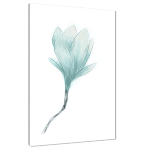 Light Blue Magnolia Flower Floral Canvas Art Pictures