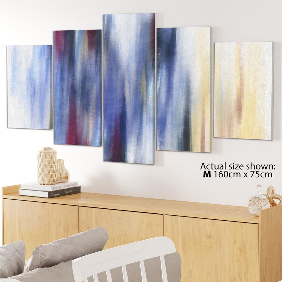 Abstract Multi Coloured Brush Strokes Canvas Art Prints