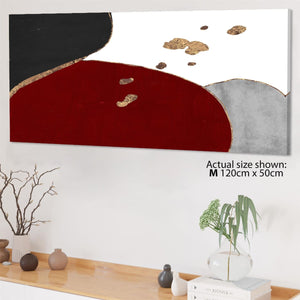 Abstract Red Black White Graphic Canvas Wall Art Print