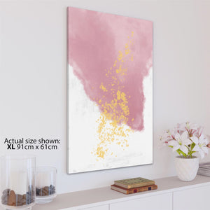 Abstract Pink Yellow Illustration Canvas Art Prints