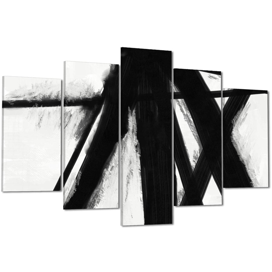 Abstract Black and White Graphic Framed Art Prints
