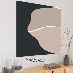 Abstract Natural Black Design Canvas Wall Art Print