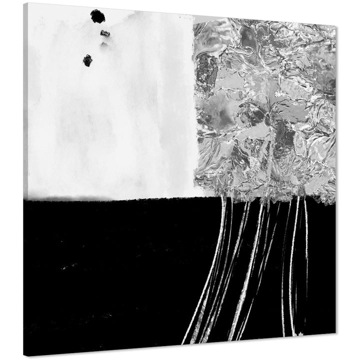 Abstract Black and White Grey Illustration Canvas Art Pictures - 1773