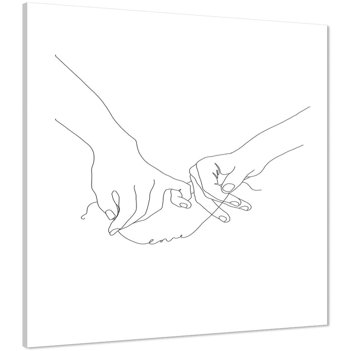 Love Together Word Art - Typography Framed Print Black and White - 1RP944M