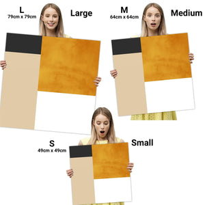 Abstract Mustard Yellow White Design Canvas Art Prints