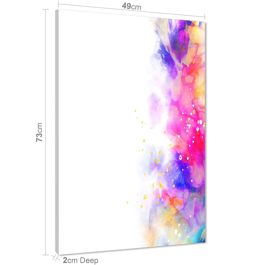 Abstract Multi Coloured Watercolour Brushstrokes Framed Art Prints