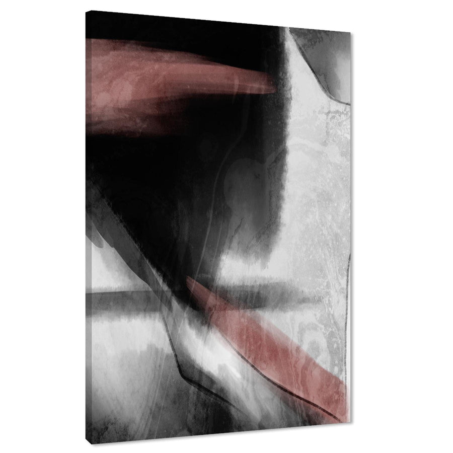 Abstract Black and White Pink Illustration Canvas Art Pictures