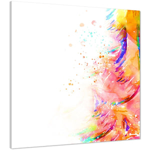 Abstract Multi Coloured Watercolour Brushstrokes Framed Wall Art Print