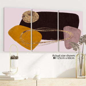 Abstract Pink Brown Graphic Framed Art Prints