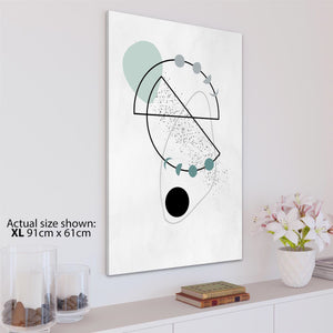 Abstract Light Blue Grey Design Canvas Wall Art Print