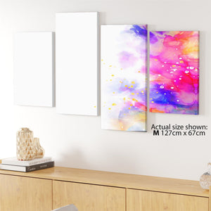 Abstract Multi Coloured Watercolour Brushstrokes Framed Art Prints