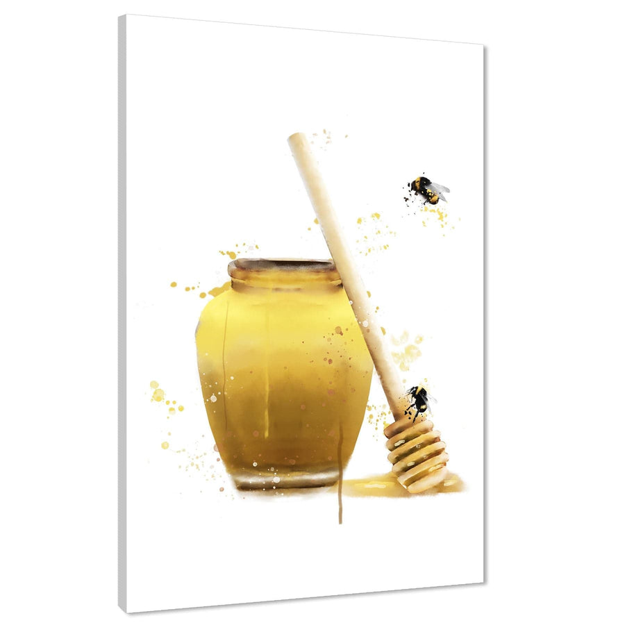 Honey Bee Canvas Art Prints - Yellow Black