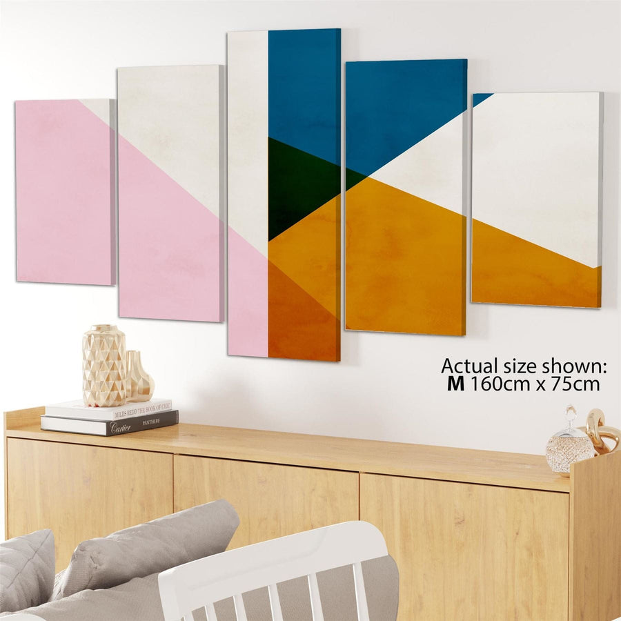 Abstract Pink Orange Graphic Canvas Art Pictures
