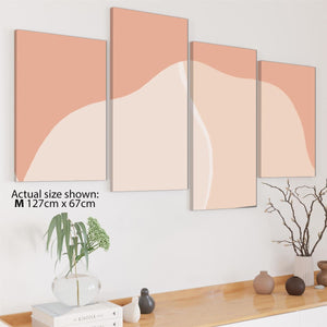 Abstract Pale Pink Watercolour Framed Art Pictures