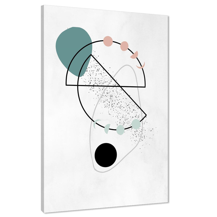 Abstract Light Blue Pink Graphic Canvas Art Prints