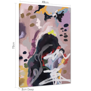Abstract Multi Coloured Expression Painting Canvas Art Pictures