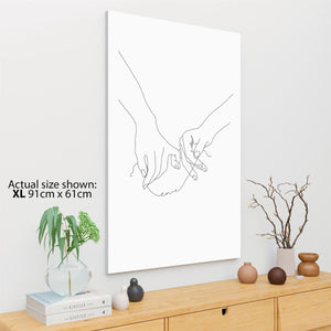 Love Together Word Art - Typography Framed Print Black and White