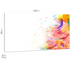 Abstract Multi Coloured Watercolour Brushstrokes Framed Wall Art Print