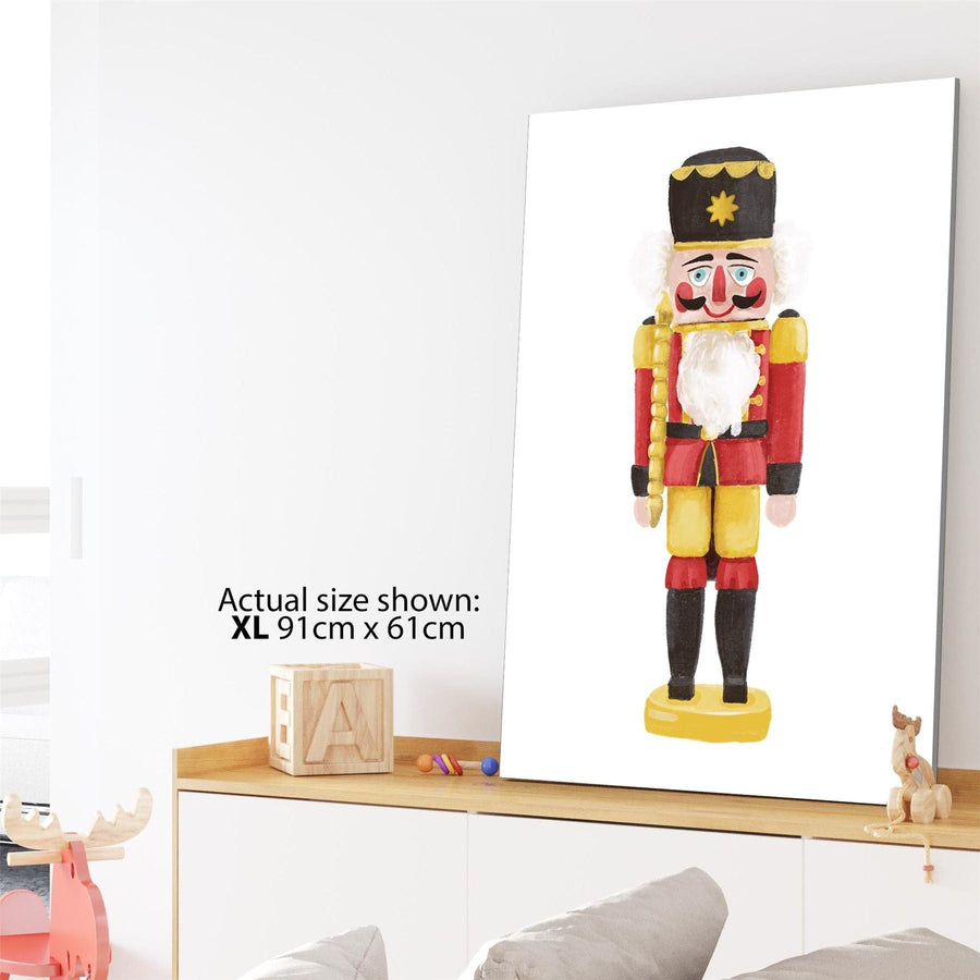 Toy Soldier Childrens - Nursery Canvas Art Pictures Red Yellow