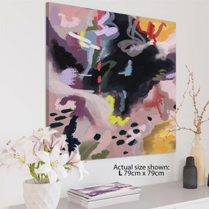 Abstract Multi Coloured Brushstrokes Canvas Art Prints