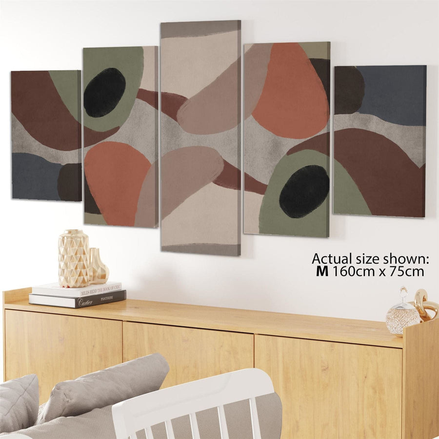 Abstract Multi Coloured Painting Canvas Wall Art Print