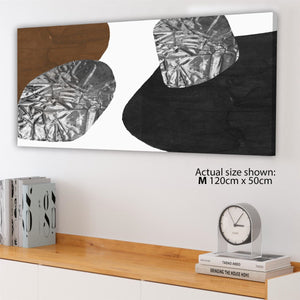 Abstract Brown Black Grey Design Framed Wall Art Print