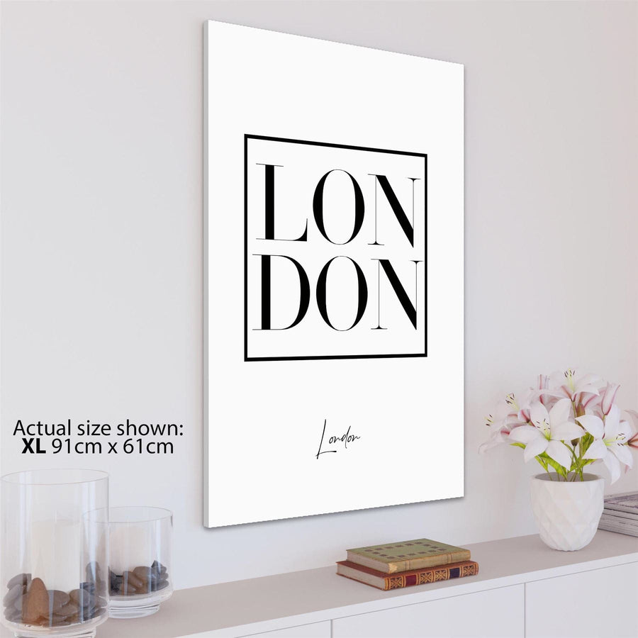 London Canvas Wall Art Print Cities Black and White