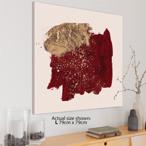 Abstract Red Gold Painting Canvas Art Pictures