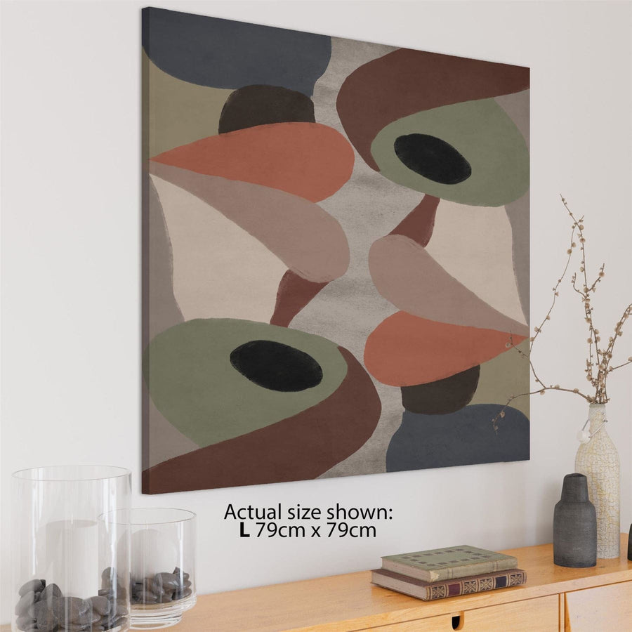 Abstract Multi Coloured Painting Canvas Wall Art Print