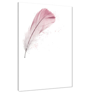 Fantasy Canvas Art Prints Floating Feather Pink