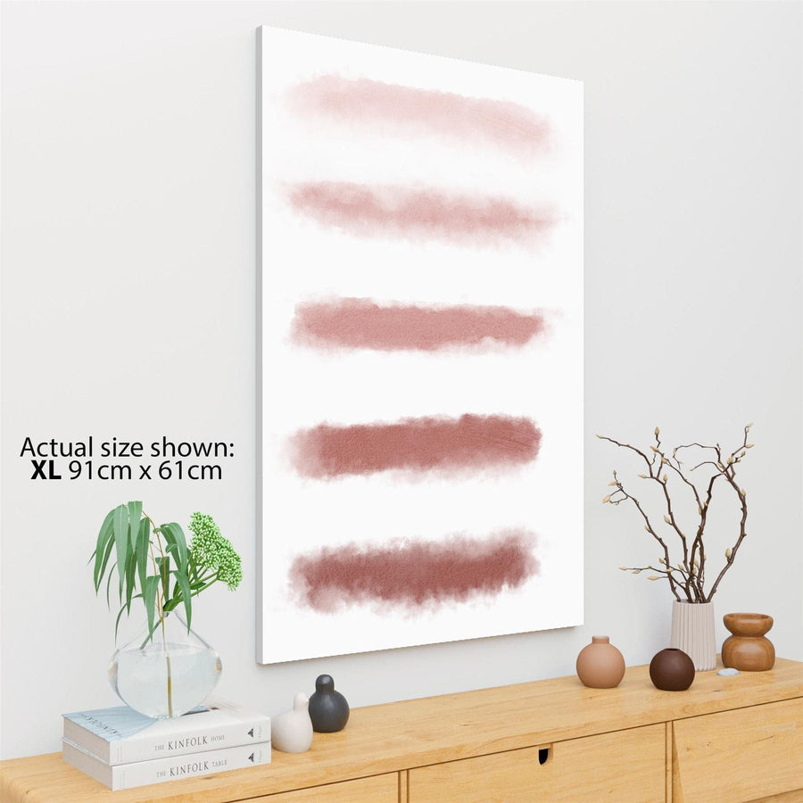 Abstract Blush Pink White Watercolour Canvas Art Pictures