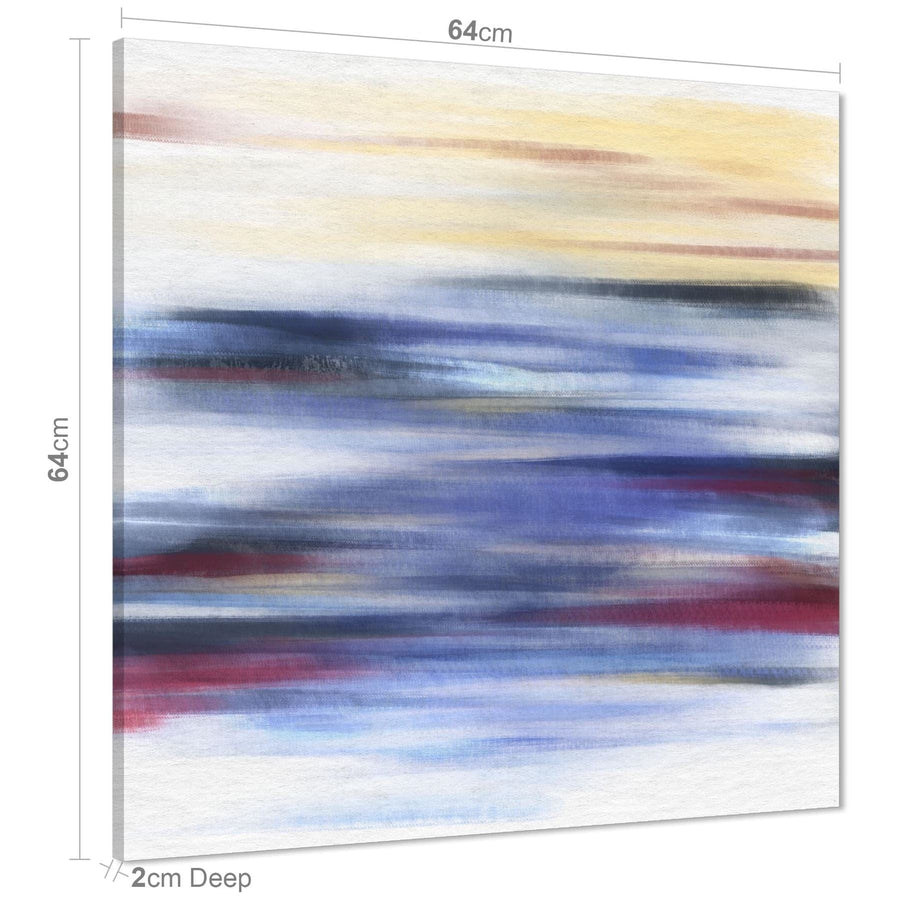 Abstract Multi Coloured Brush Strokes Canvas Art Prints