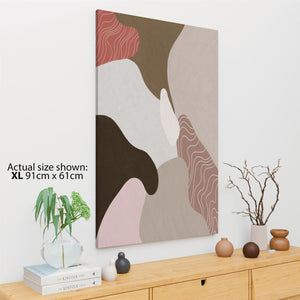 Abstract Natural Pink Illustration Framed Wall Art Print