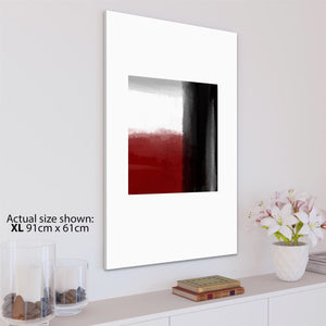 Abstract Red Black Watercolour Canvas Art Pictures