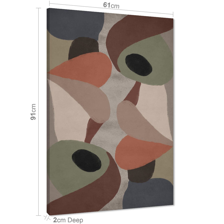 Abstract Multi Coloured Painting Canvas Wall Art Print