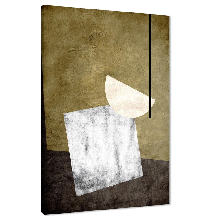 Abstract Taupe Illustration Canvas Wall Art Picture - 1RP979M